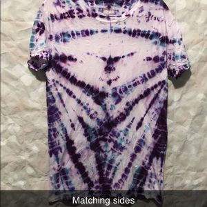 Crew neck tie dyed shirt
